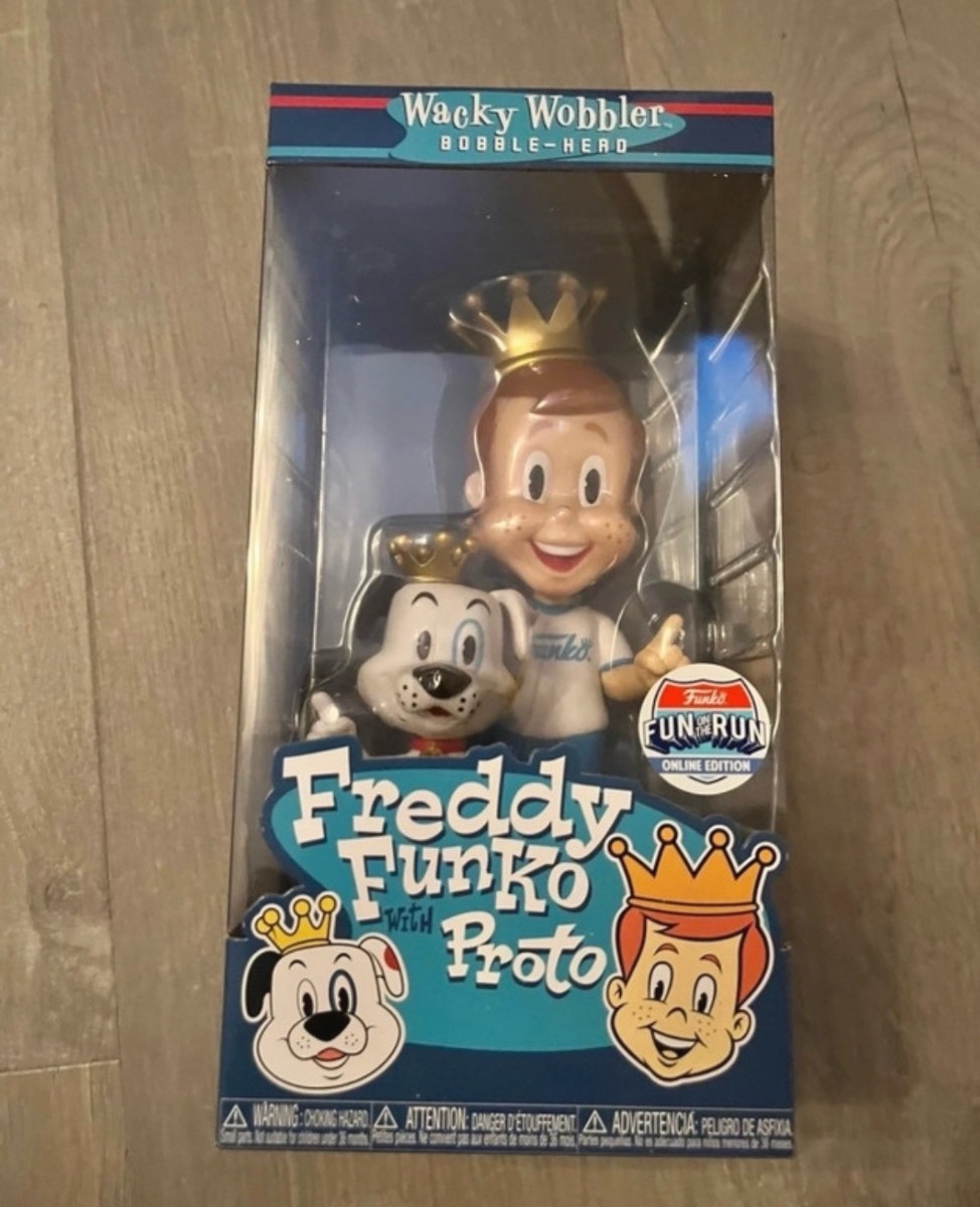 Funko Wacky Wobblers vinyl figure featuring the character Freddy Funko with Proto Fun on the Run.