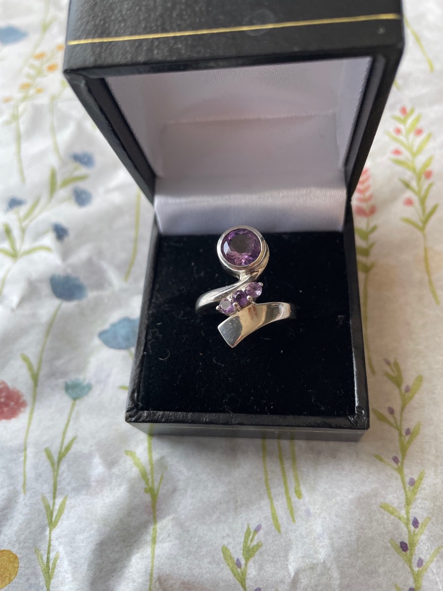 Sterling Silver Amethyst Wrap Ring