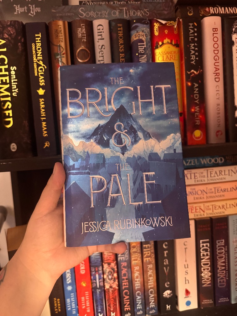 FairyLoot Exclusive The Bright & The Pale Signed Hardback Jessica Rubinkowski Blue Sprayed Edges
