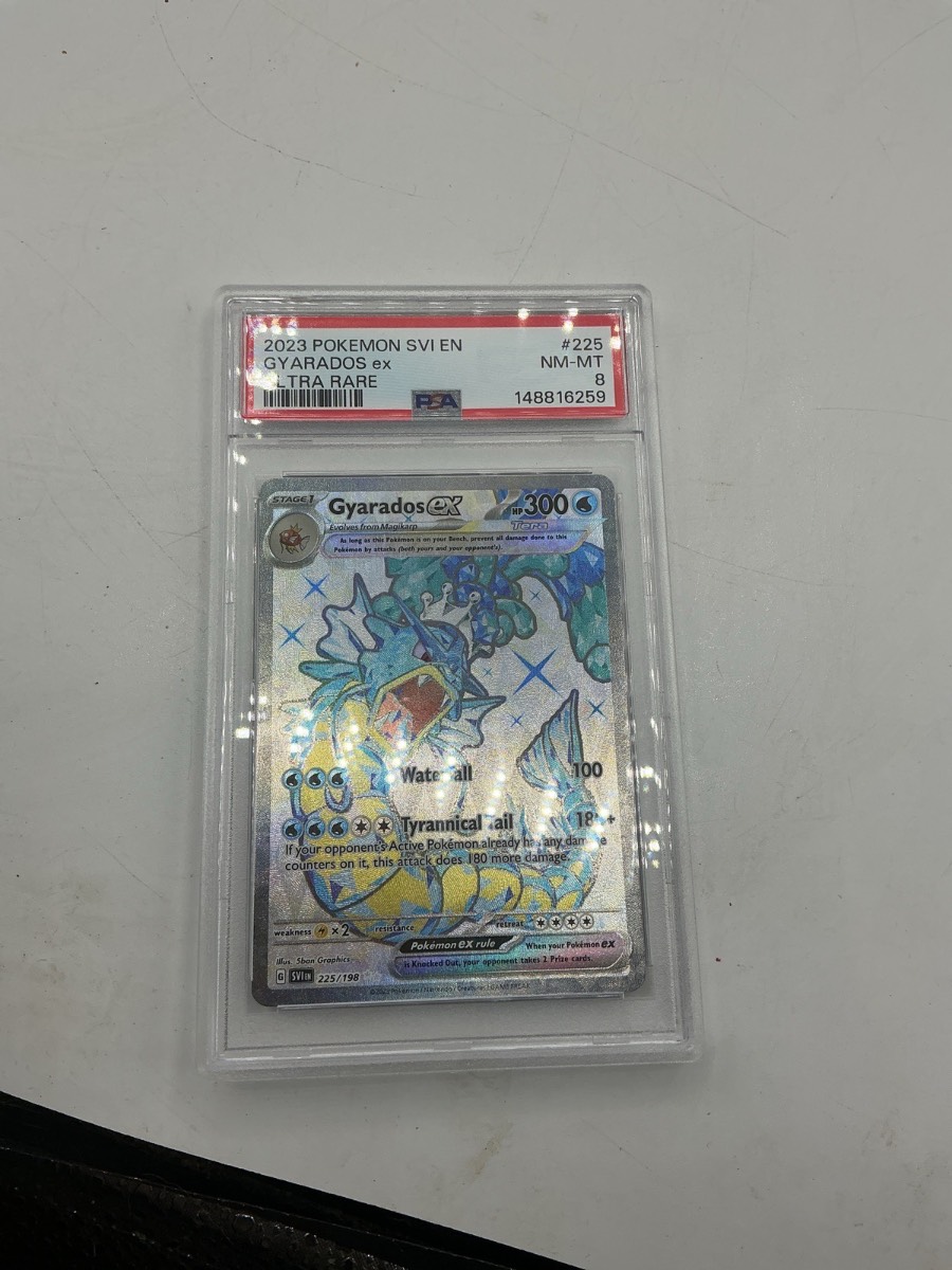 2023 Pokémon Gyarados ex 225/198 Ultra Rare PSA 8 Scarlet & Violet Graded Card