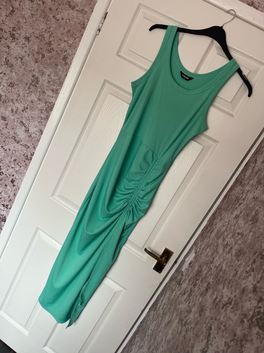 Women’s green rib summer dress new