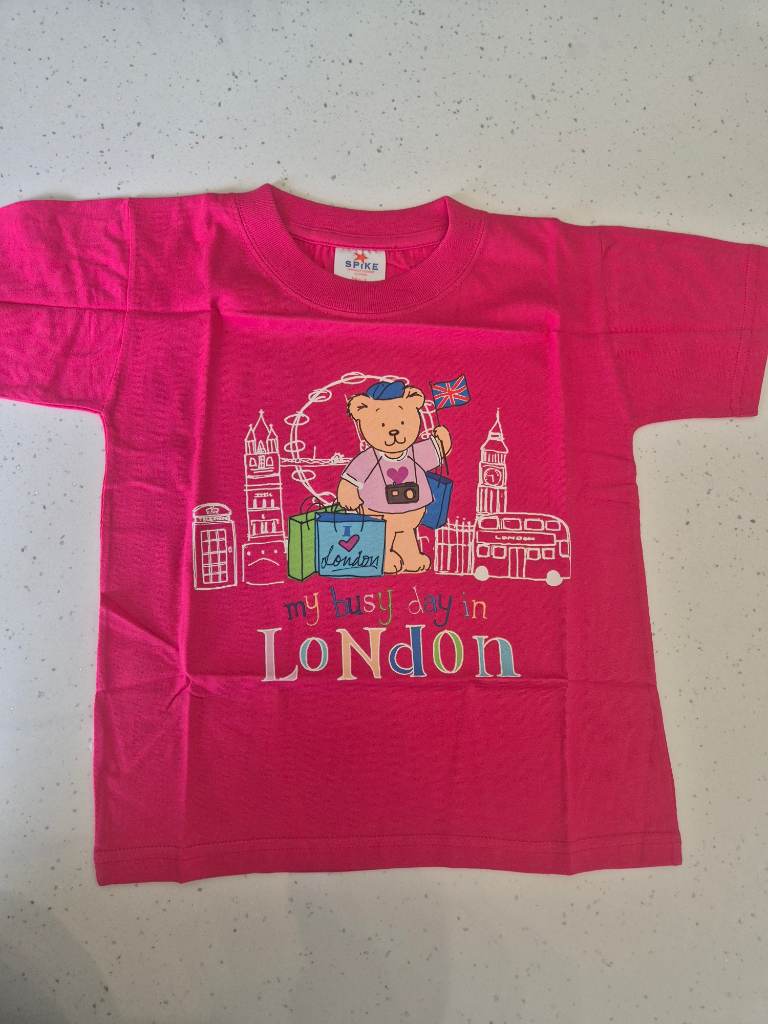 Spike - Childs Pink 100% Cotton Shopping Teddy T-Shirt Age 1/2 Years BNWT