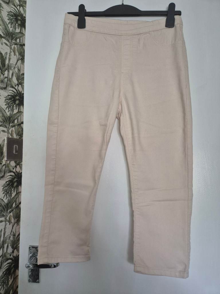 Denim 365 - Beige Y2K Stretch Crop Capri Pants - Size 10