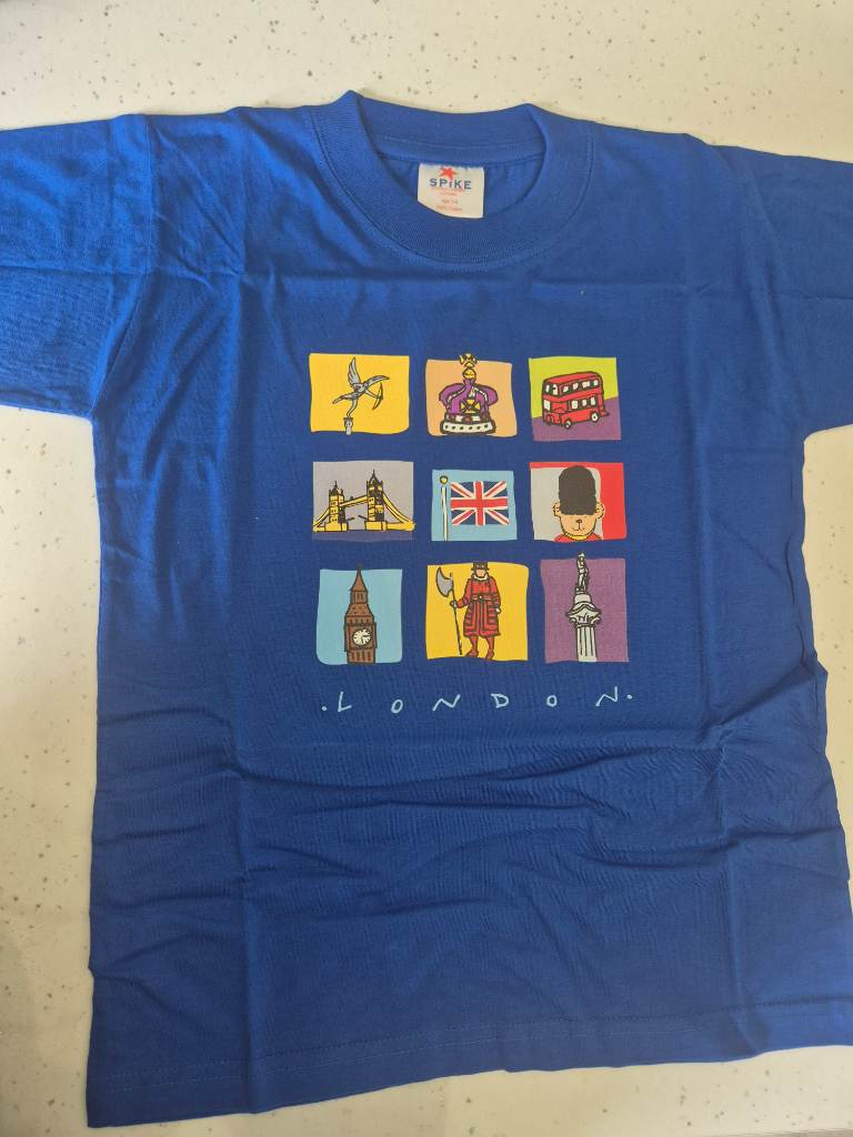 Blue 100% Cotton Childs London Travel Tee - Age 3/4
