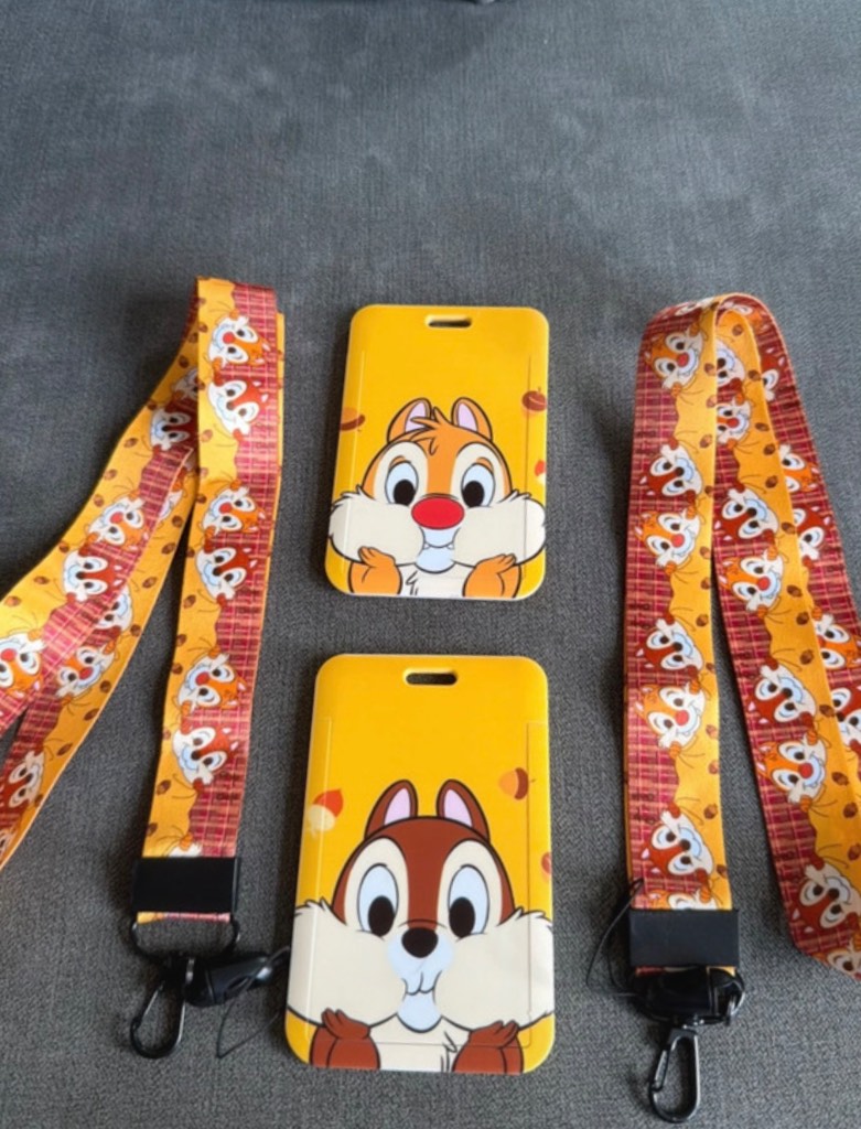 2 x Disney Chip and Dale lanyard set