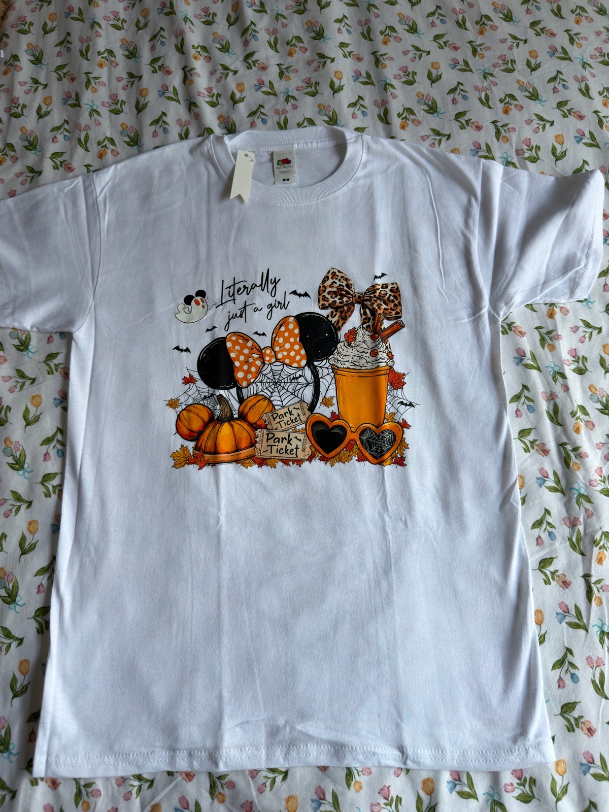 Disney litteraly just a girl autumn fall halloween tshirt