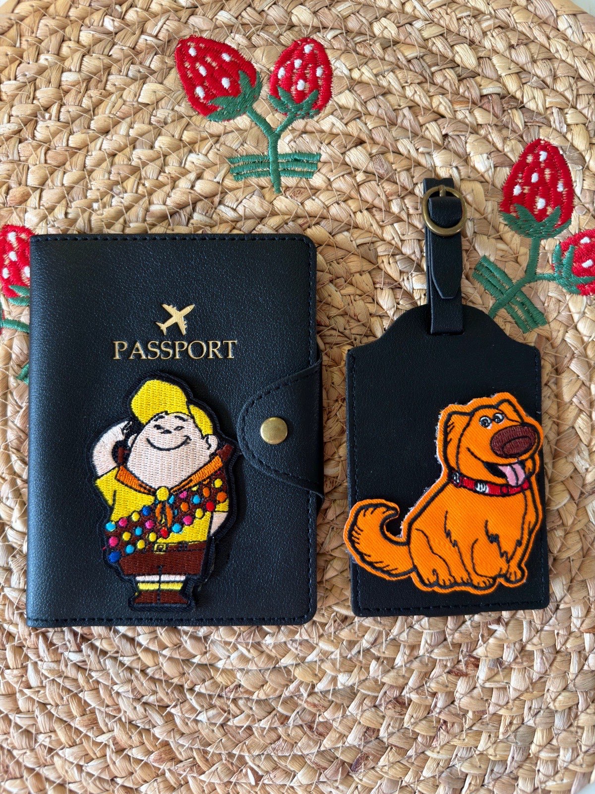 Disney Up Russell and Dug passport cover and luggage tag set
