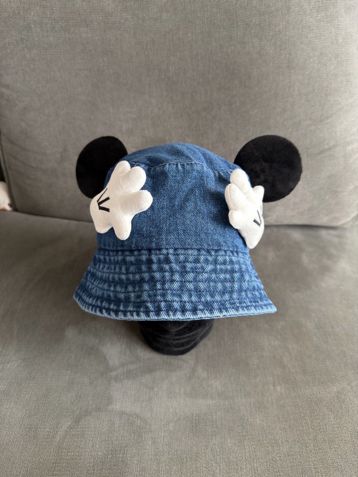 Disney Mickey Mouse funny denim jacket dark blue bucket hat