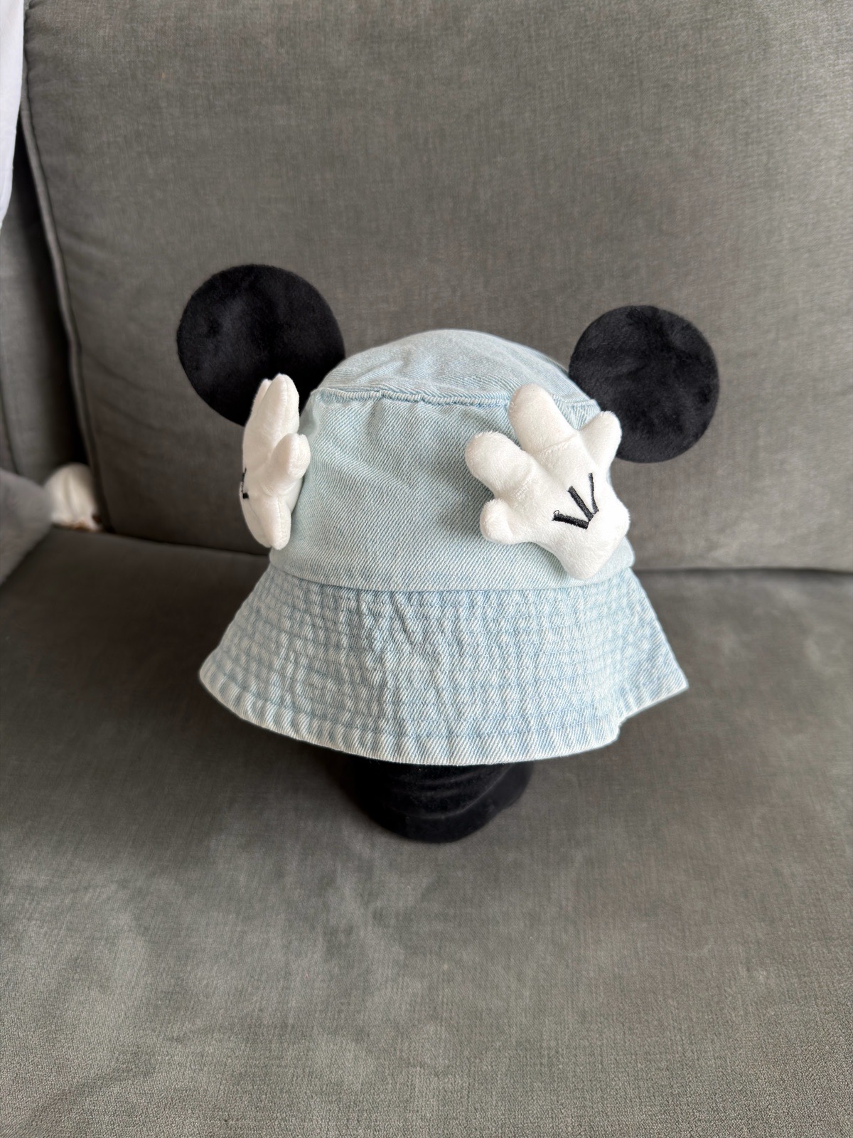 Disney Mickey Mouse funny light blue denim jeans bucket hat
