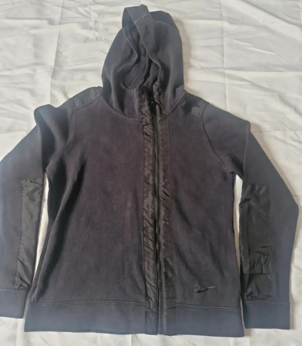Nike mens black zip up hoodie size medium excellent condition