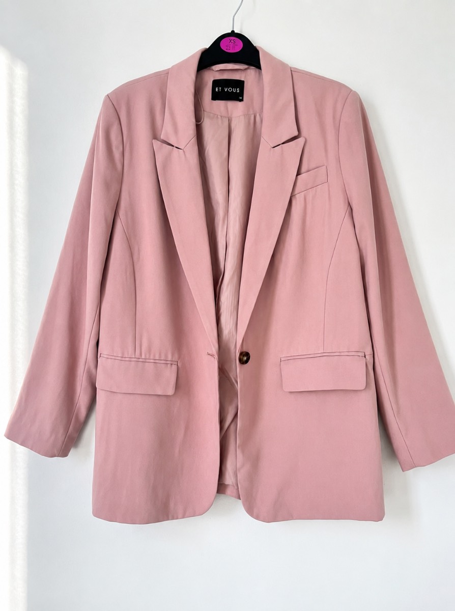 Et vous Pink Blazer UK 14 Smart Tailored Jacket Office Business Casual