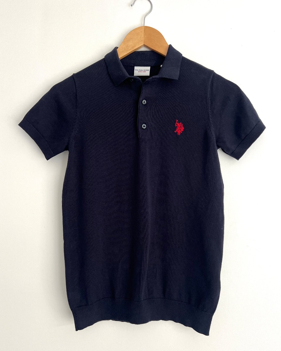 U.S. Polo Assn Boys Navy Polo Shirt Age 10-11 Years Cotton Short Sleeve 100%Cotton