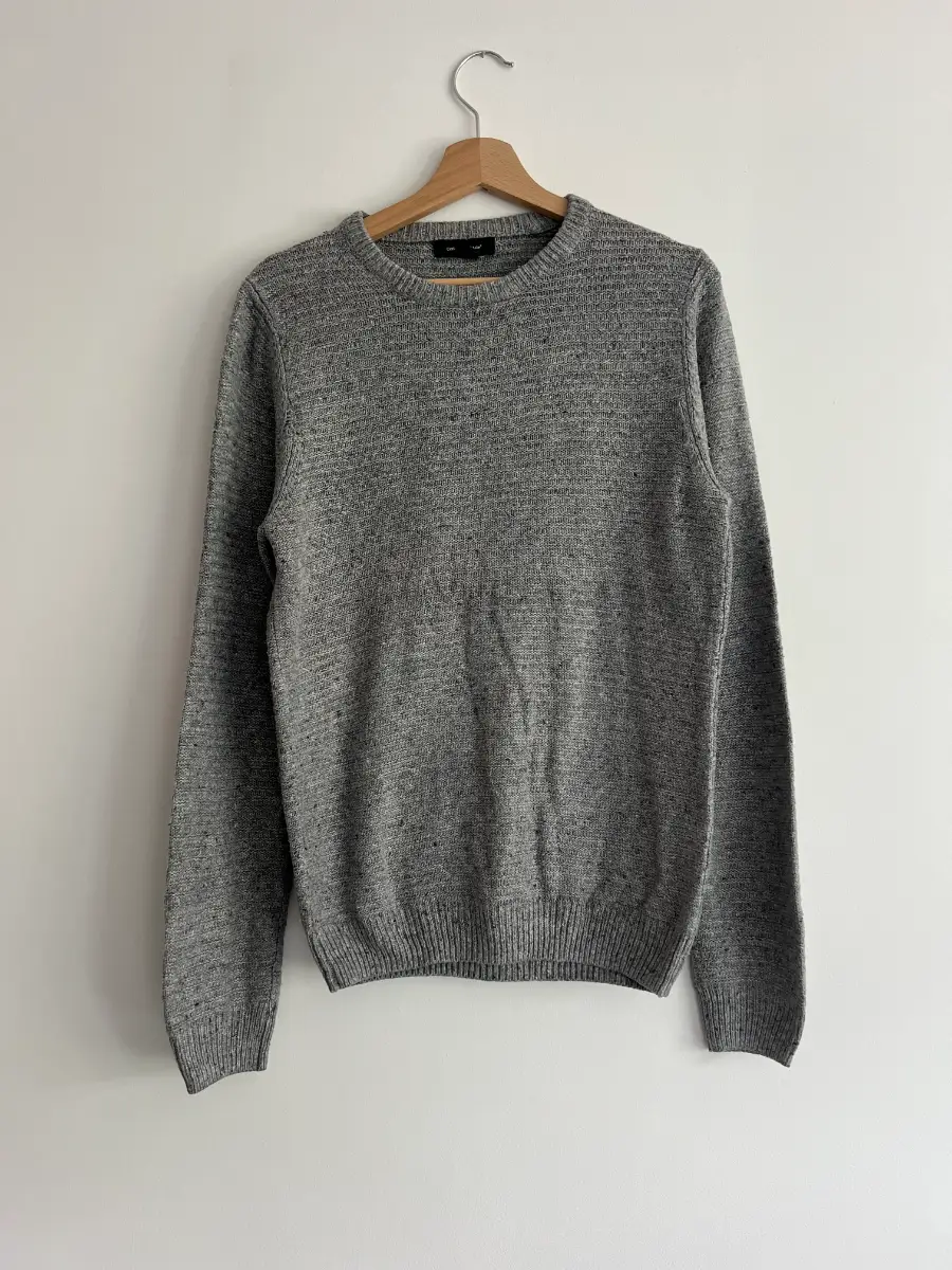 Men's Cedar Wood State Grey Crew Neck Sweater - 100% Acrylic - Casual - Size M