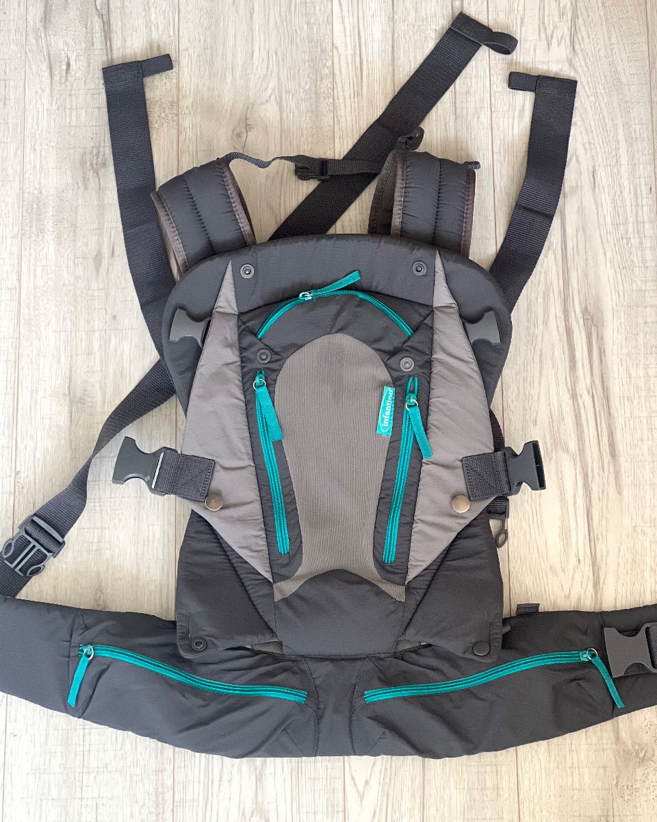 Infantino Carry On Multi Pocket Baby Carrier Ergonomic Front Back Toddler Grey