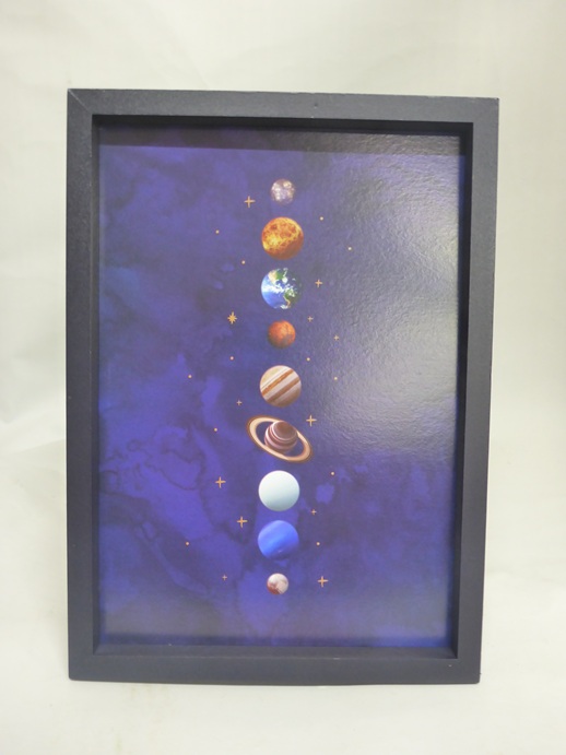 Solar System Planets Printed Wall Art Plaque Space‑Themed Decor 35 × 25 cm