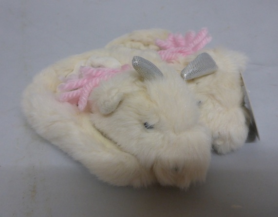 Jomanda White Unicorn Baby Slippers Newborn 0–6 Months Soft Plush Booties