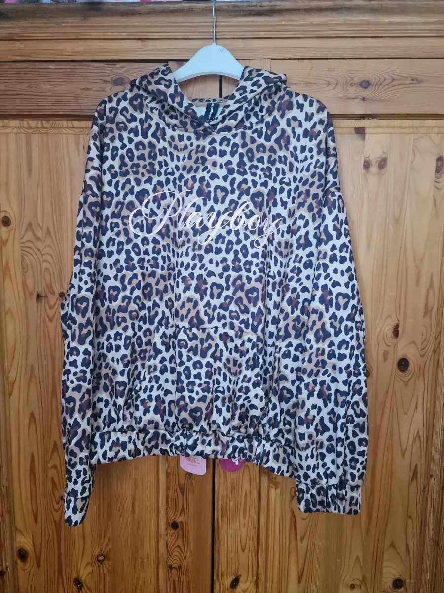 Playboy leopard hoodie 🩷