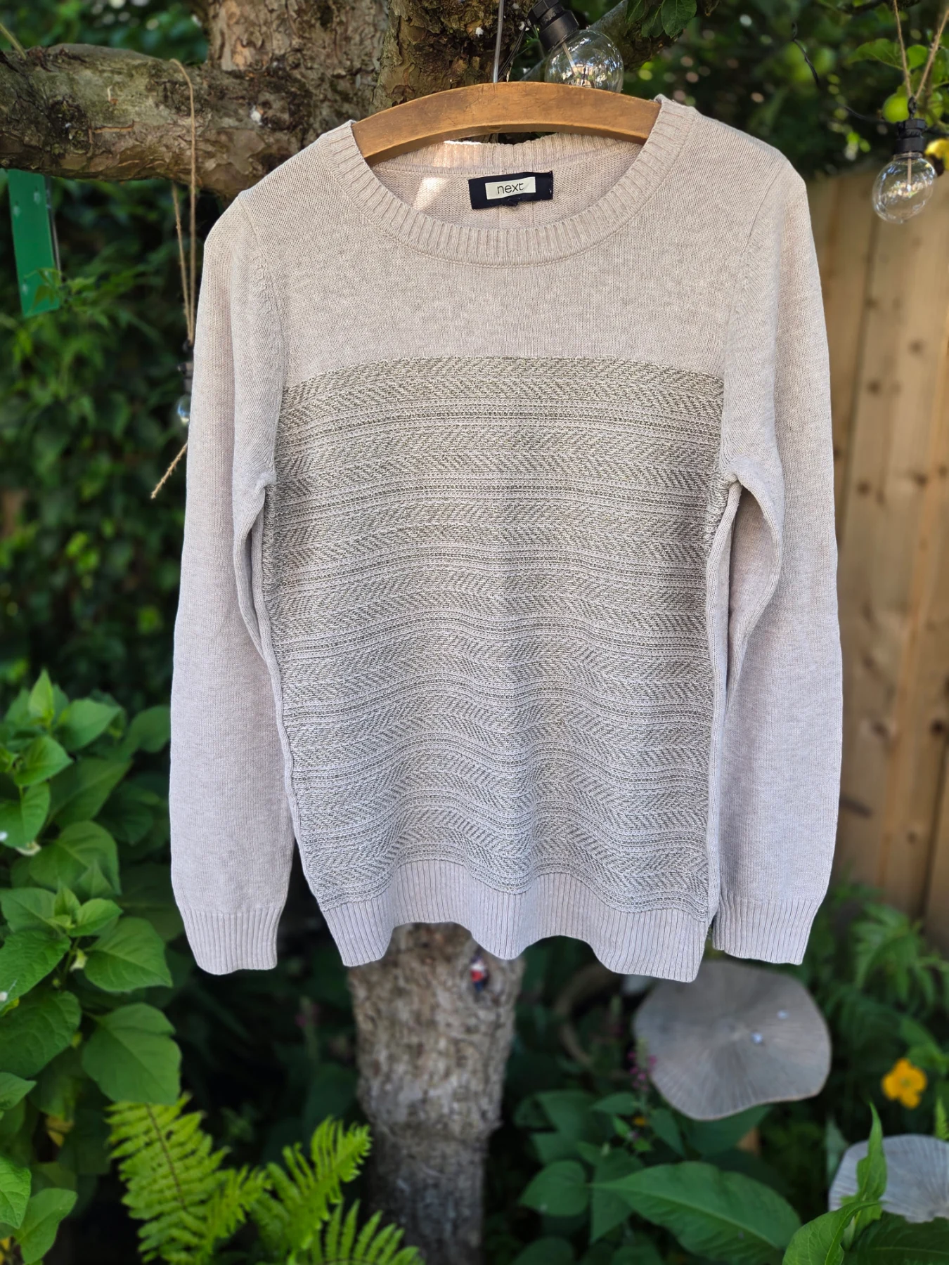 NEXT long sleeved jumper, with metallic thread design, UK 14