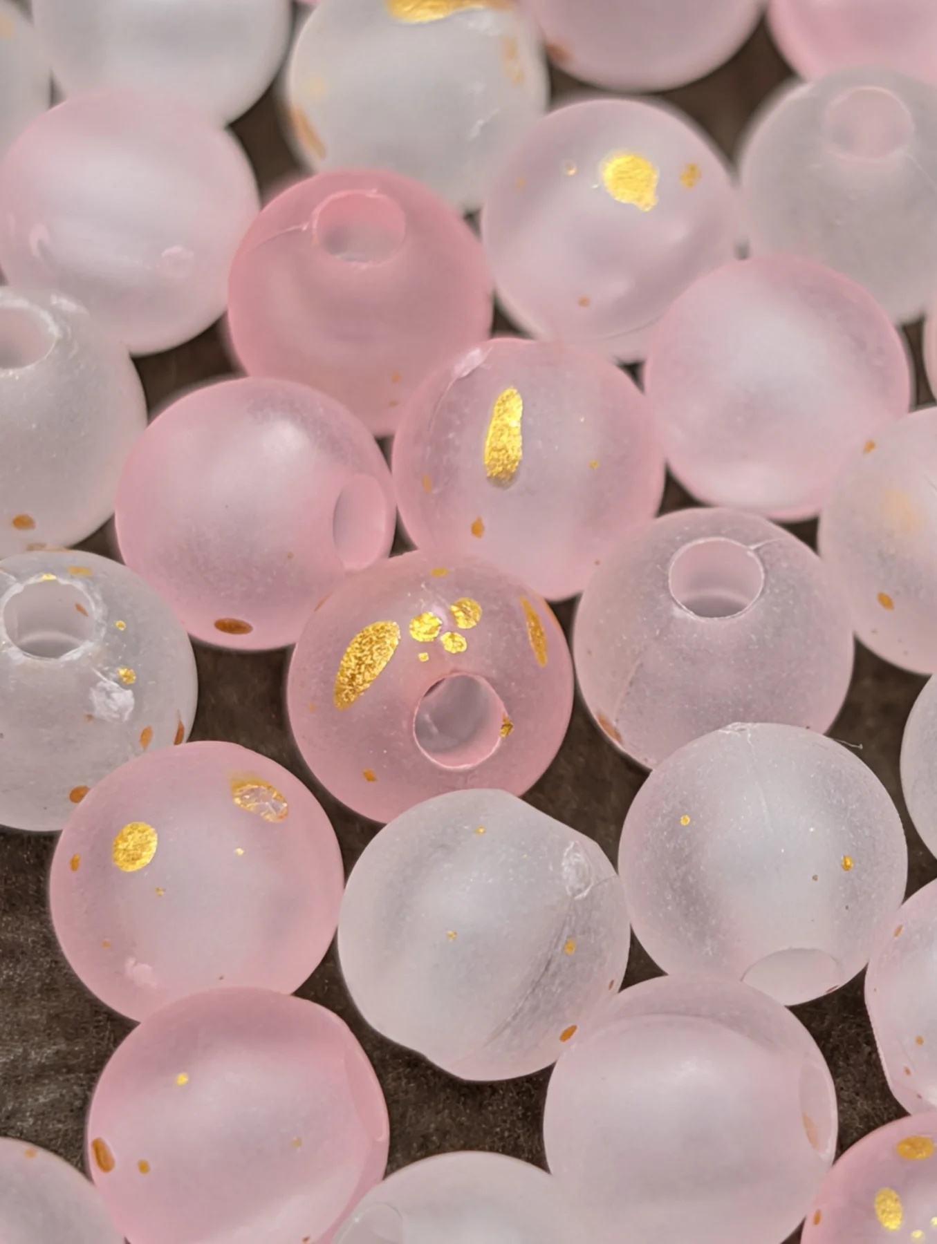 150 Pink Acrylic Beads 6mm