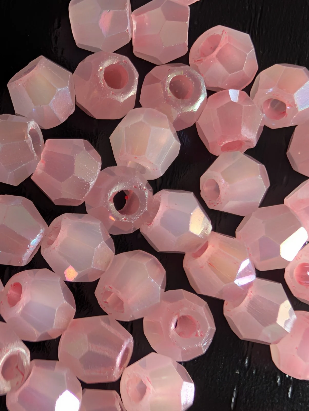 100 Pink Glass Bicone Beads Size 4mm