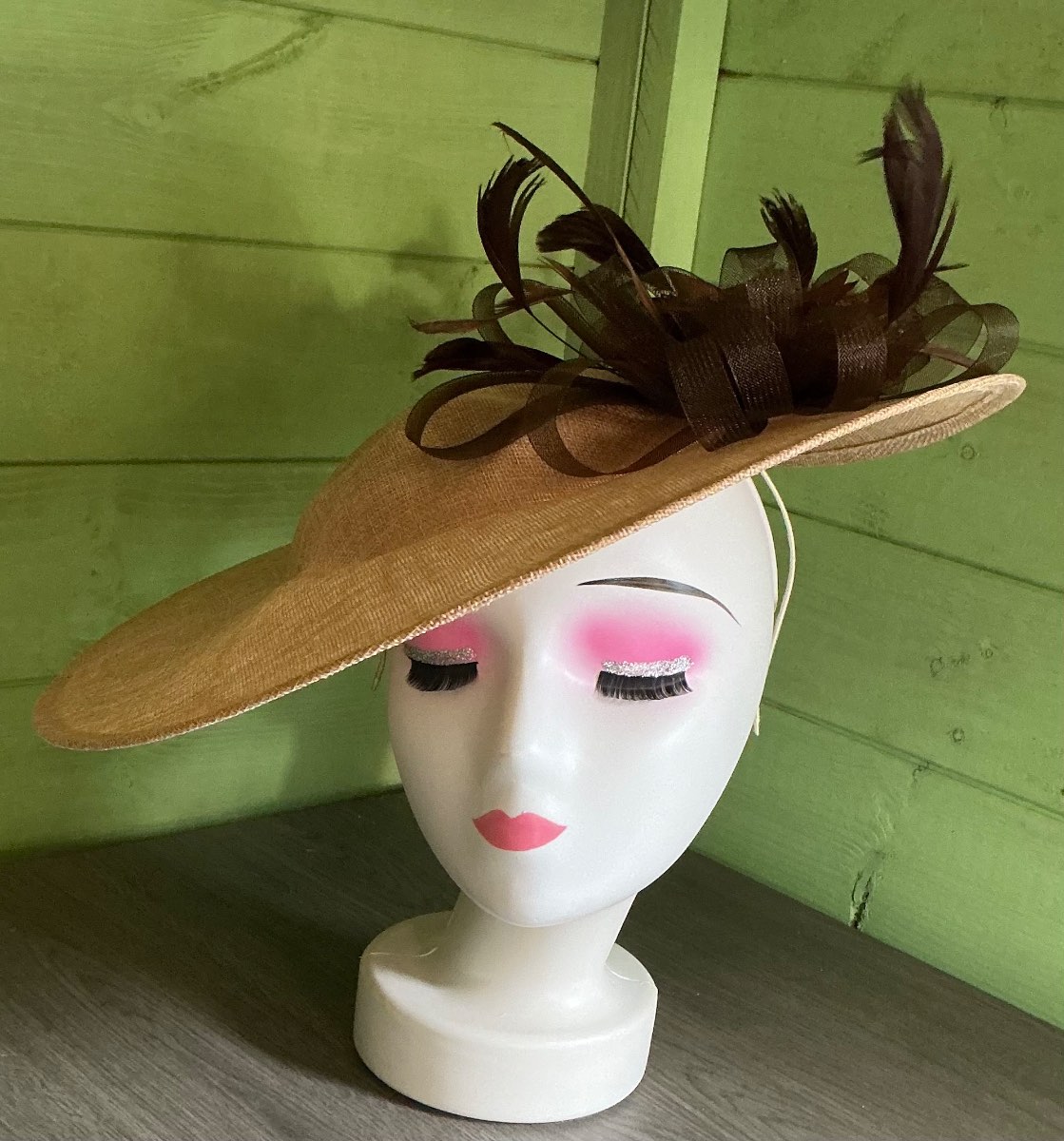 Fabulous Caramel and Chocolate Fascinator Hatinator