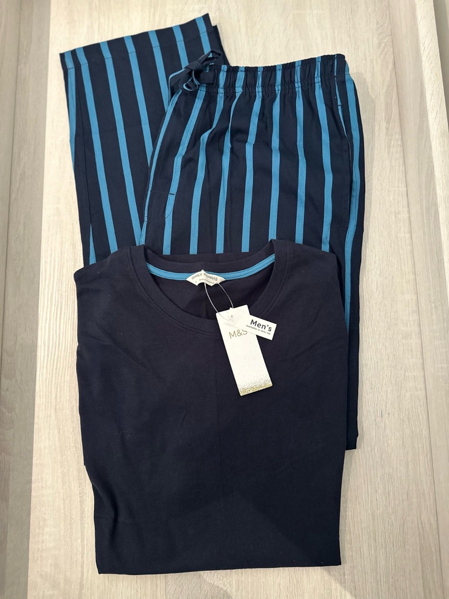 M&S Men’s Straight Leg Striped Pyjamas