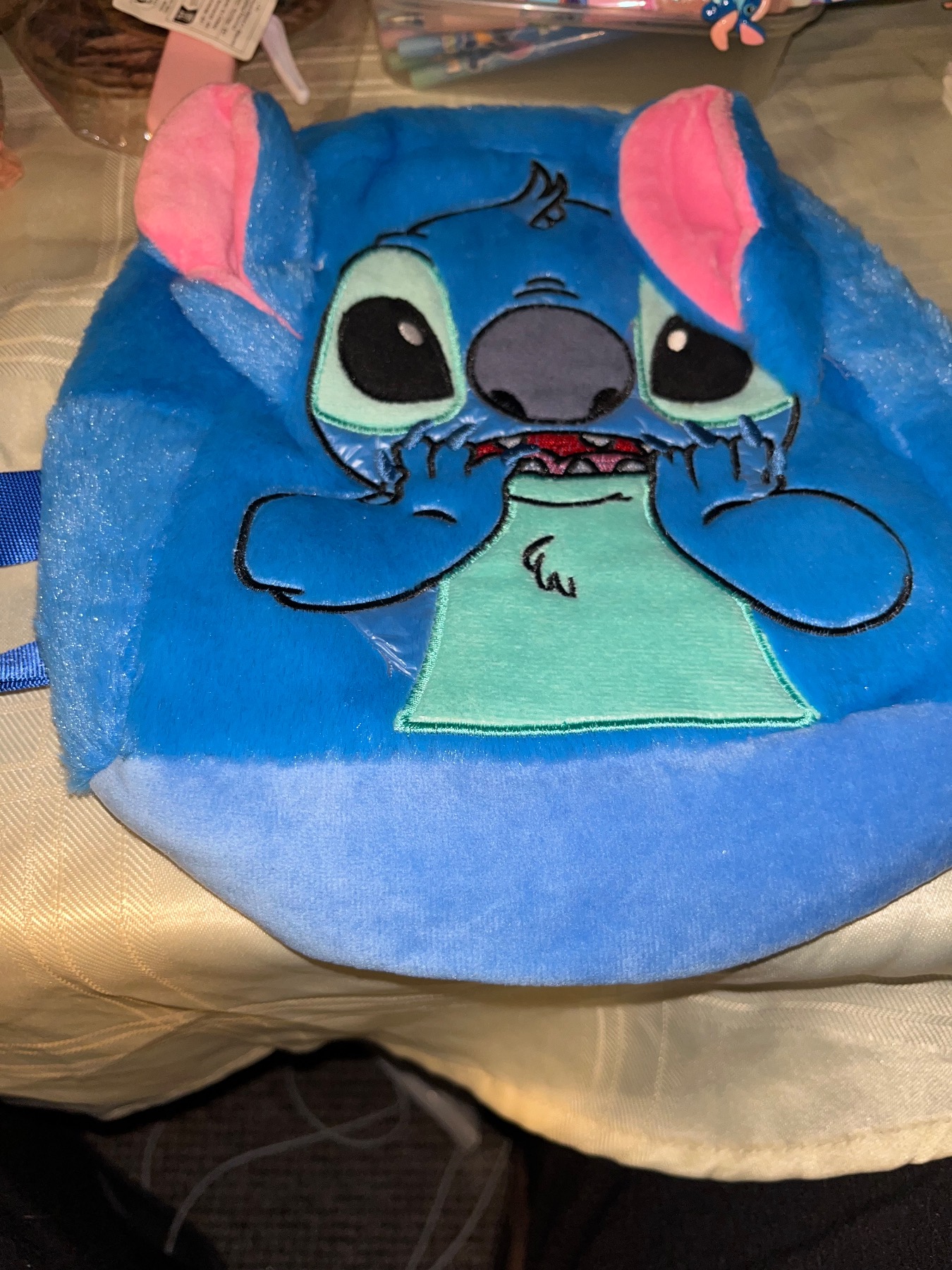 Stitch fluffy backpack