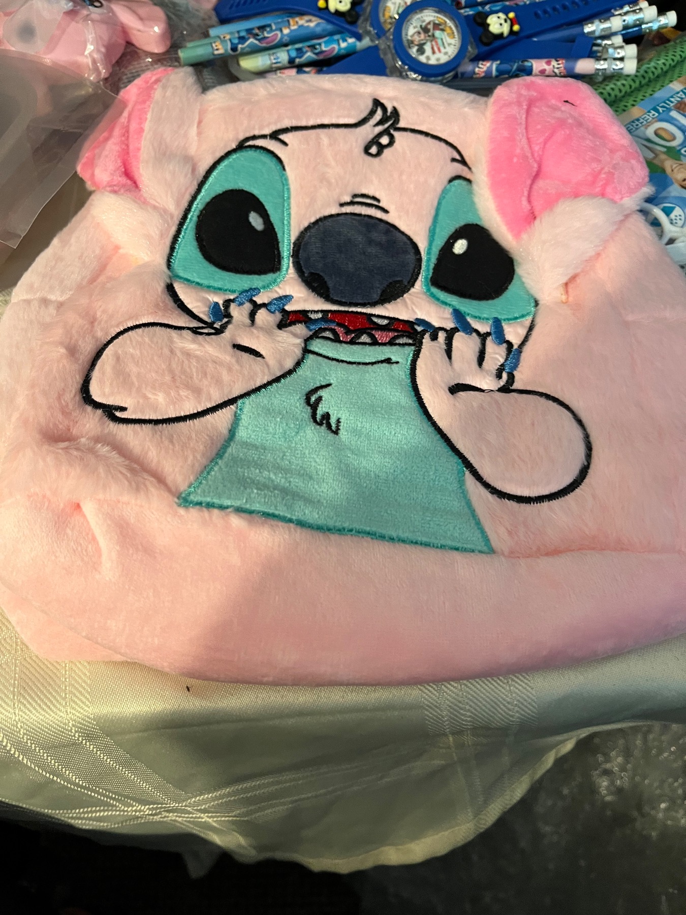 Pink stitch backpack