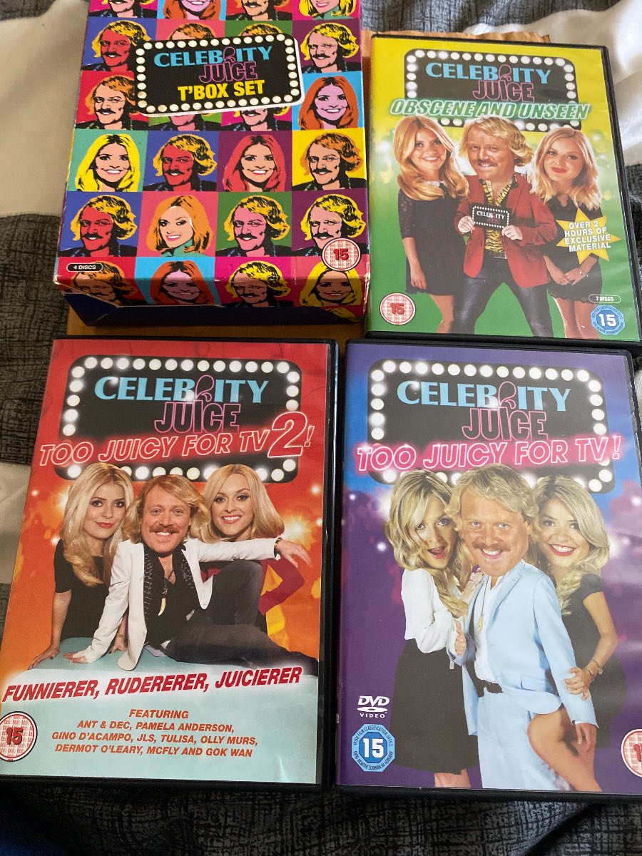 Celebrity juice box set.  3 dvd’s