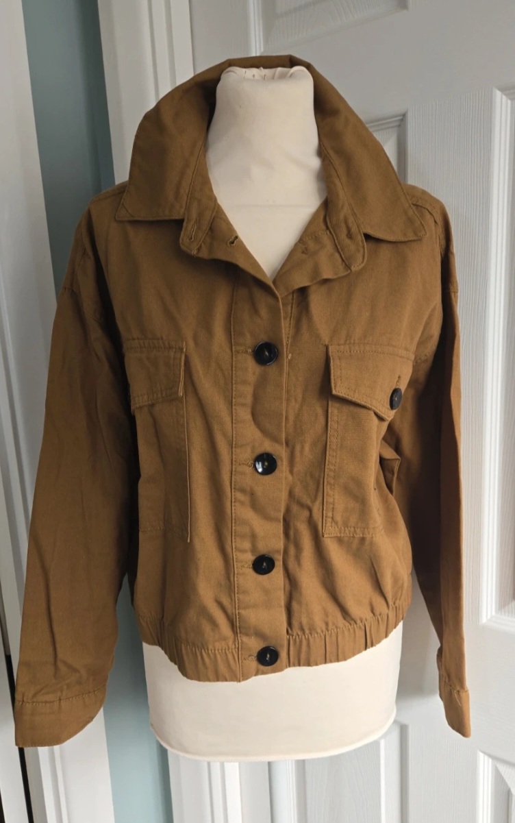 Primark Tan Bomber Jacket Size Small