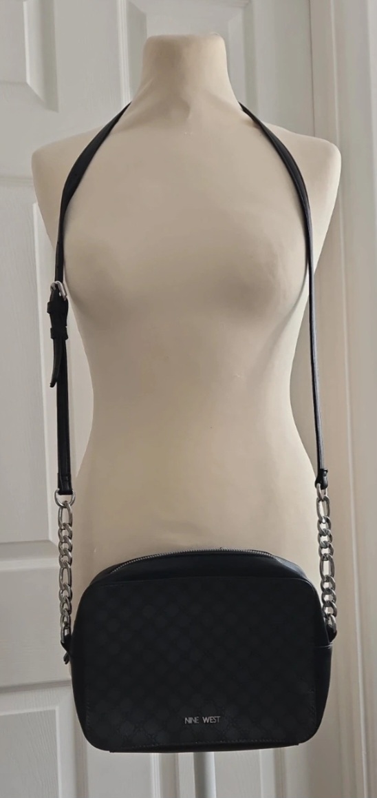 Nine West Black/Dark Grey Crossbody Bag