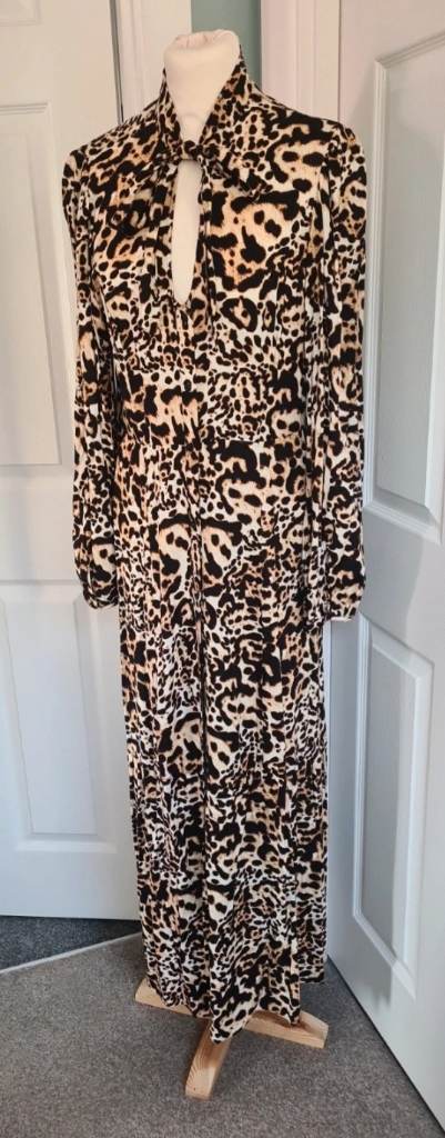River Island Leopard print Long Dress Size 14