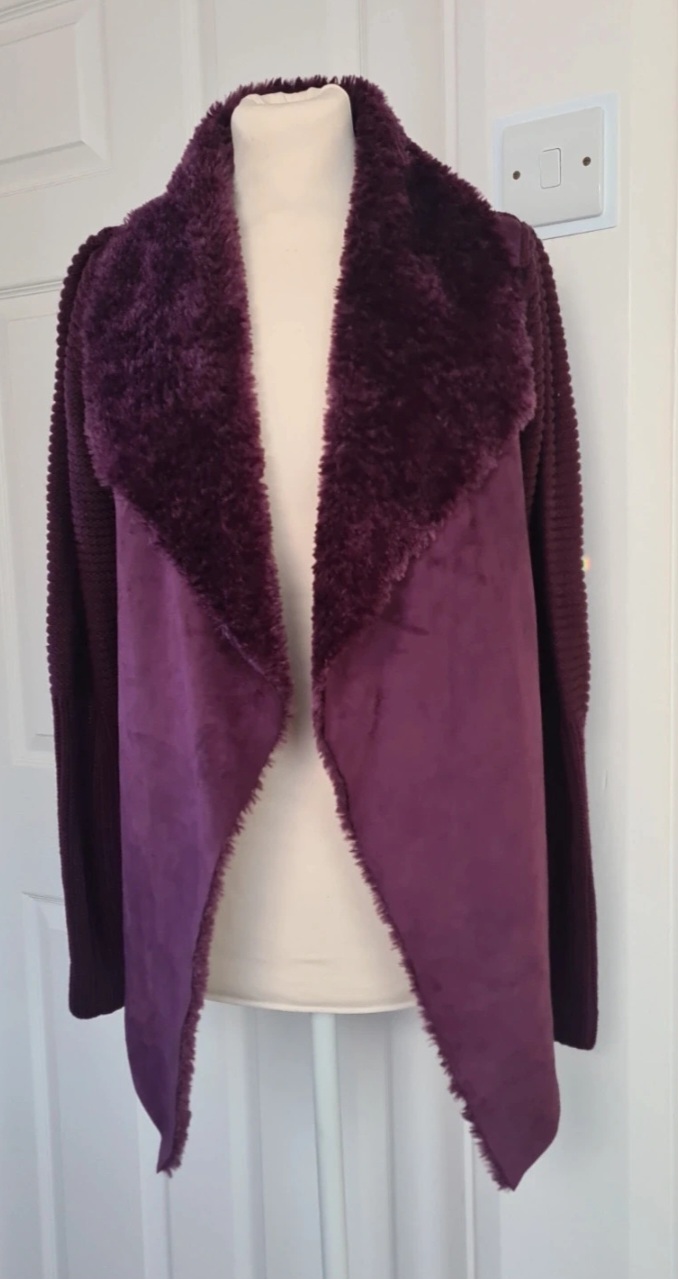 Oasis faux fur/suede Jacket Size Medium