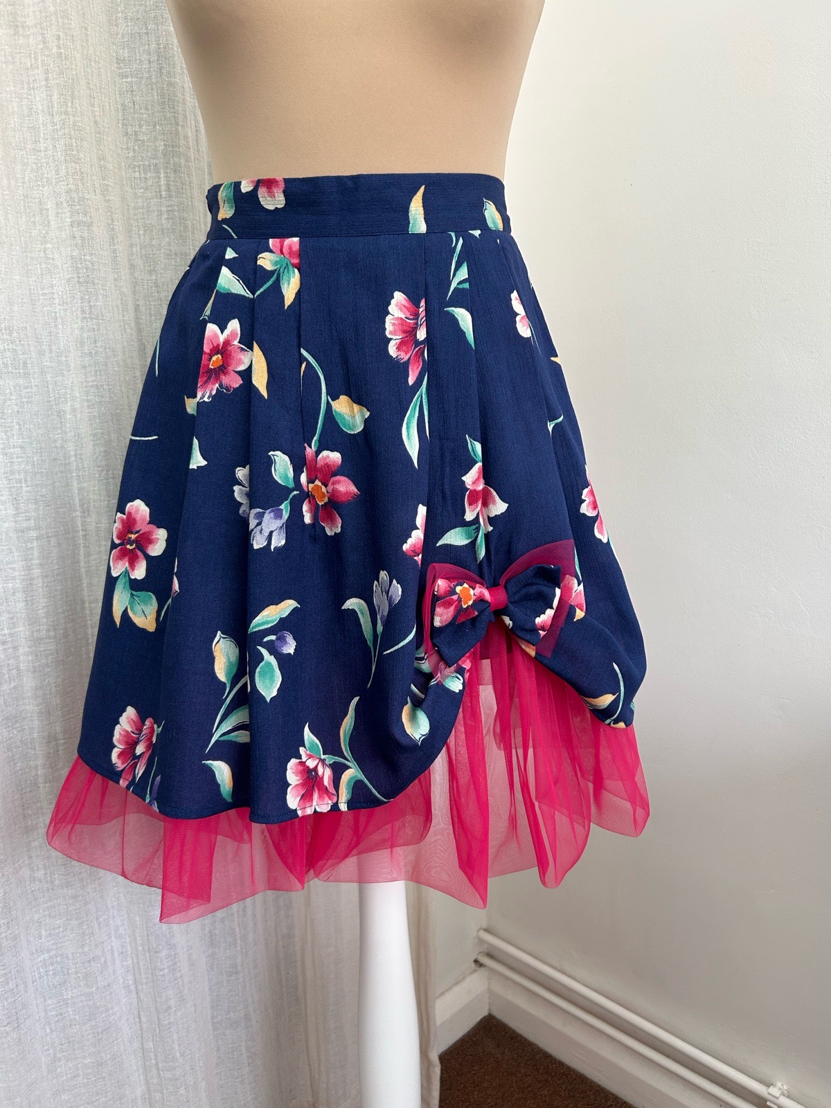 Jaclyn Smith Reworked Vintage Skirt with Tulle Size Small