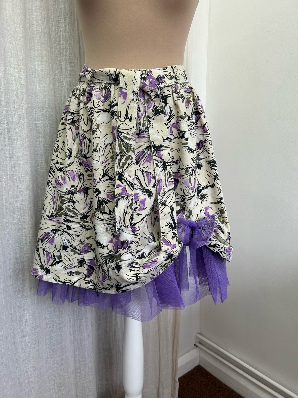 Inseparable Reworked Vintage Skirt with Tulle Detail