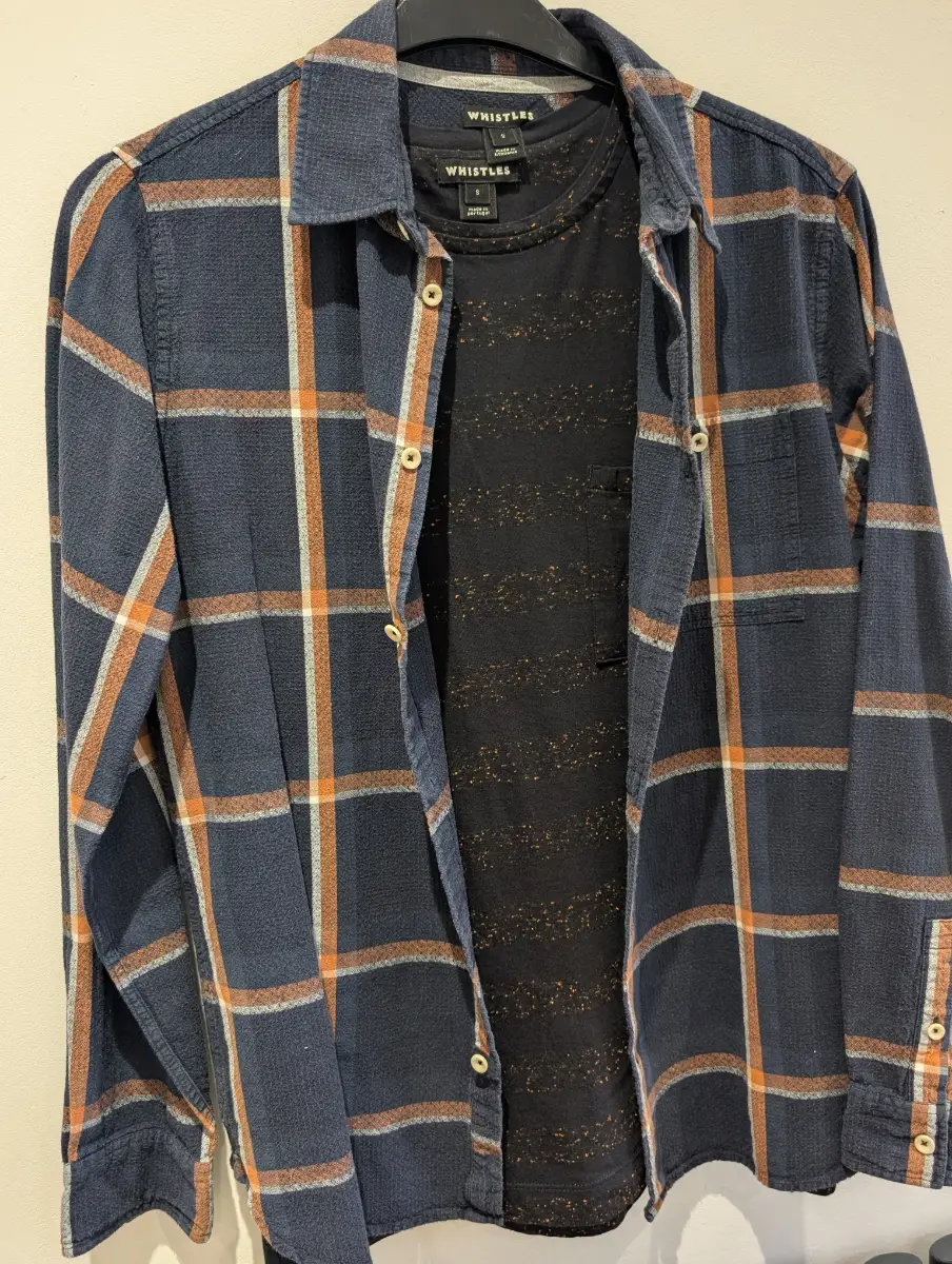 Whistle's checked shirt/T shirt size small