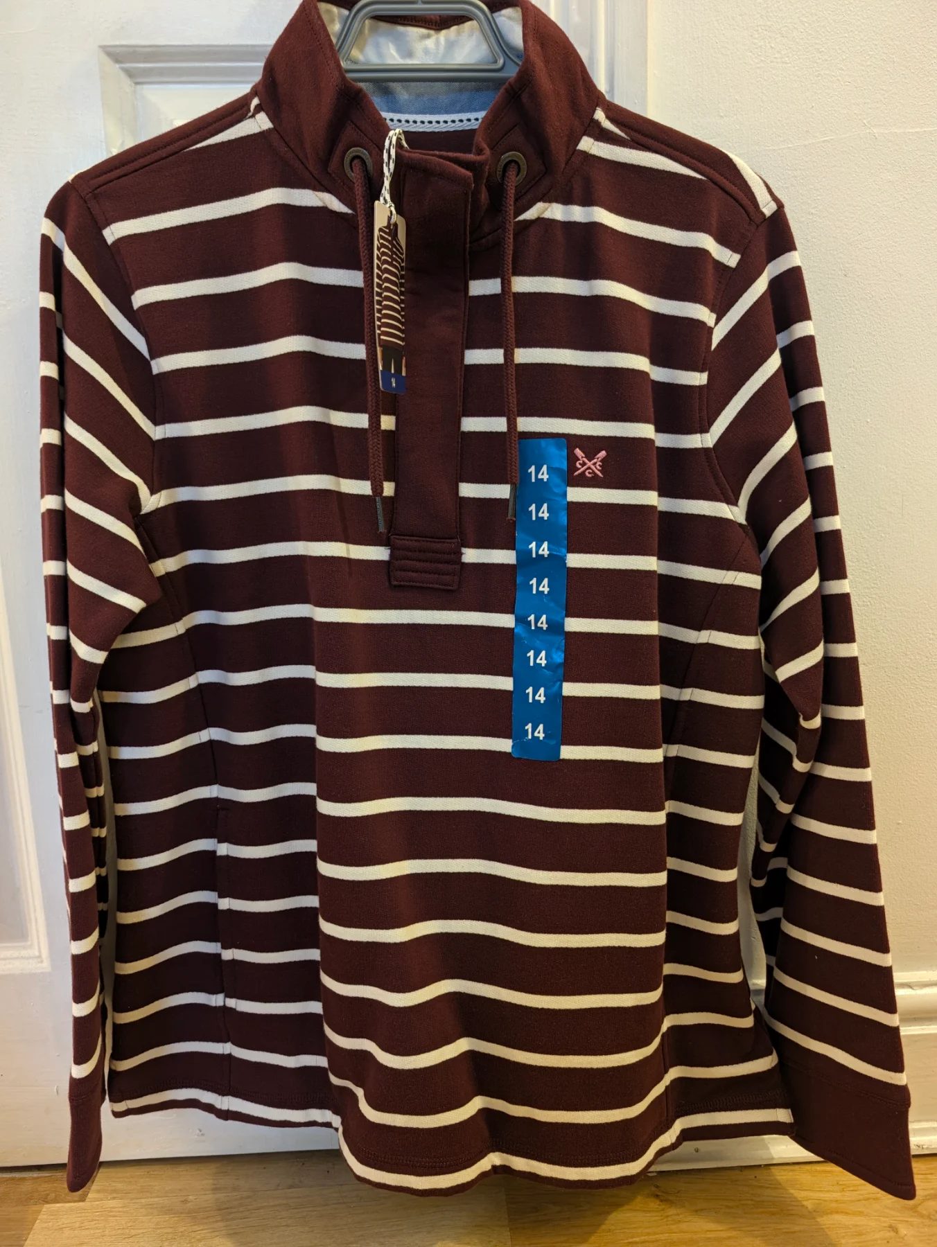 Crew clothing sweatshirt burgundy 14
