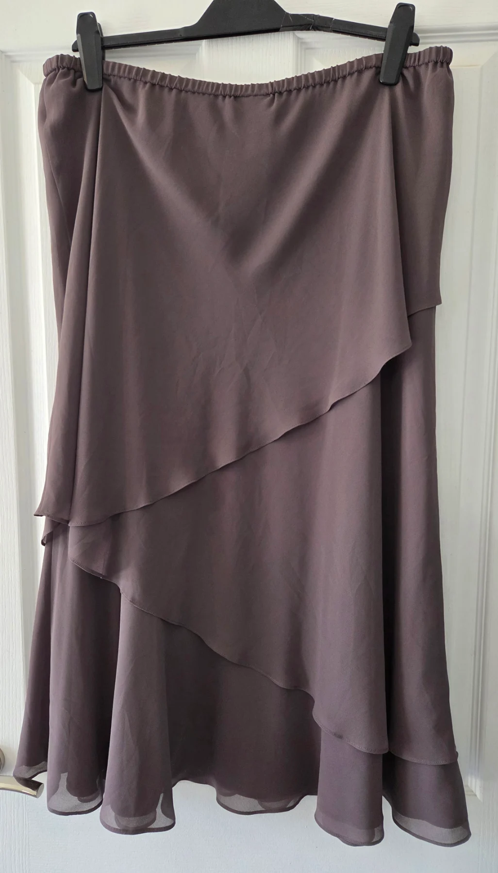 Jacques Vert Brown Tiered Long Skirt Size UK20