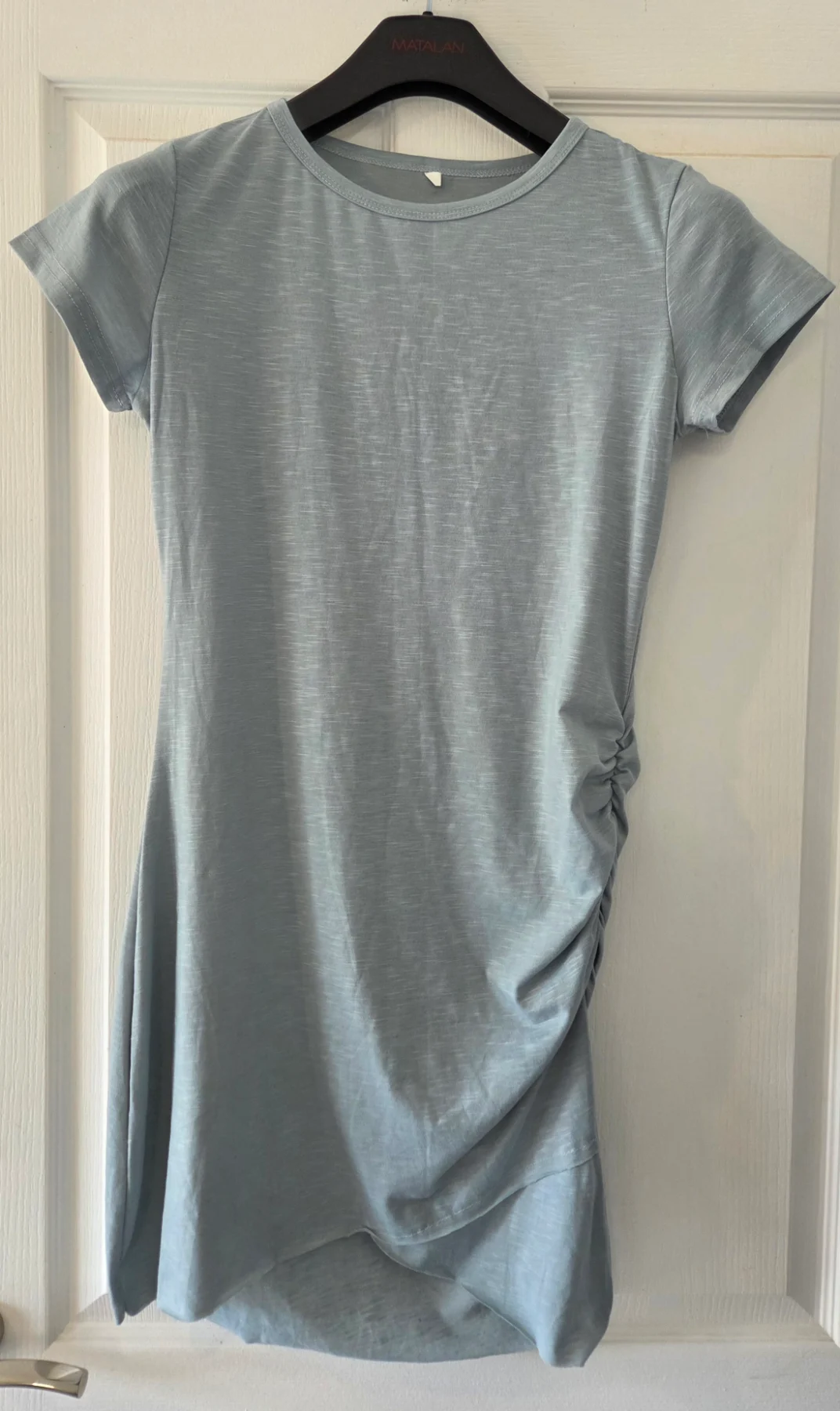 Green Specked Rouched Bodycon T-shirt Dress Size S