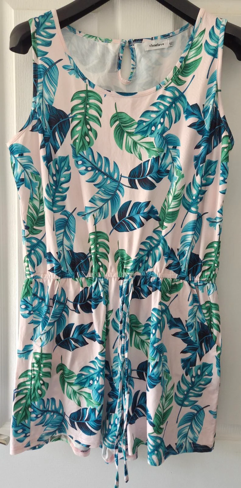 Clear Love Tropical Print Romper/Playsuit Size XL