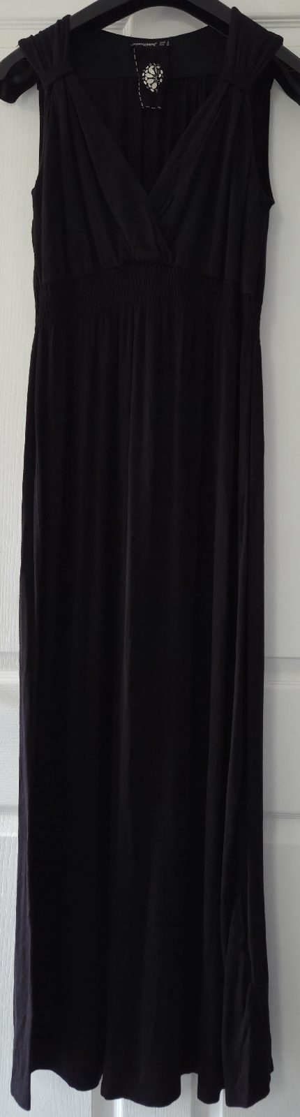 Atmosphere Long Black Sleeveless V Neck Dress Size UK10