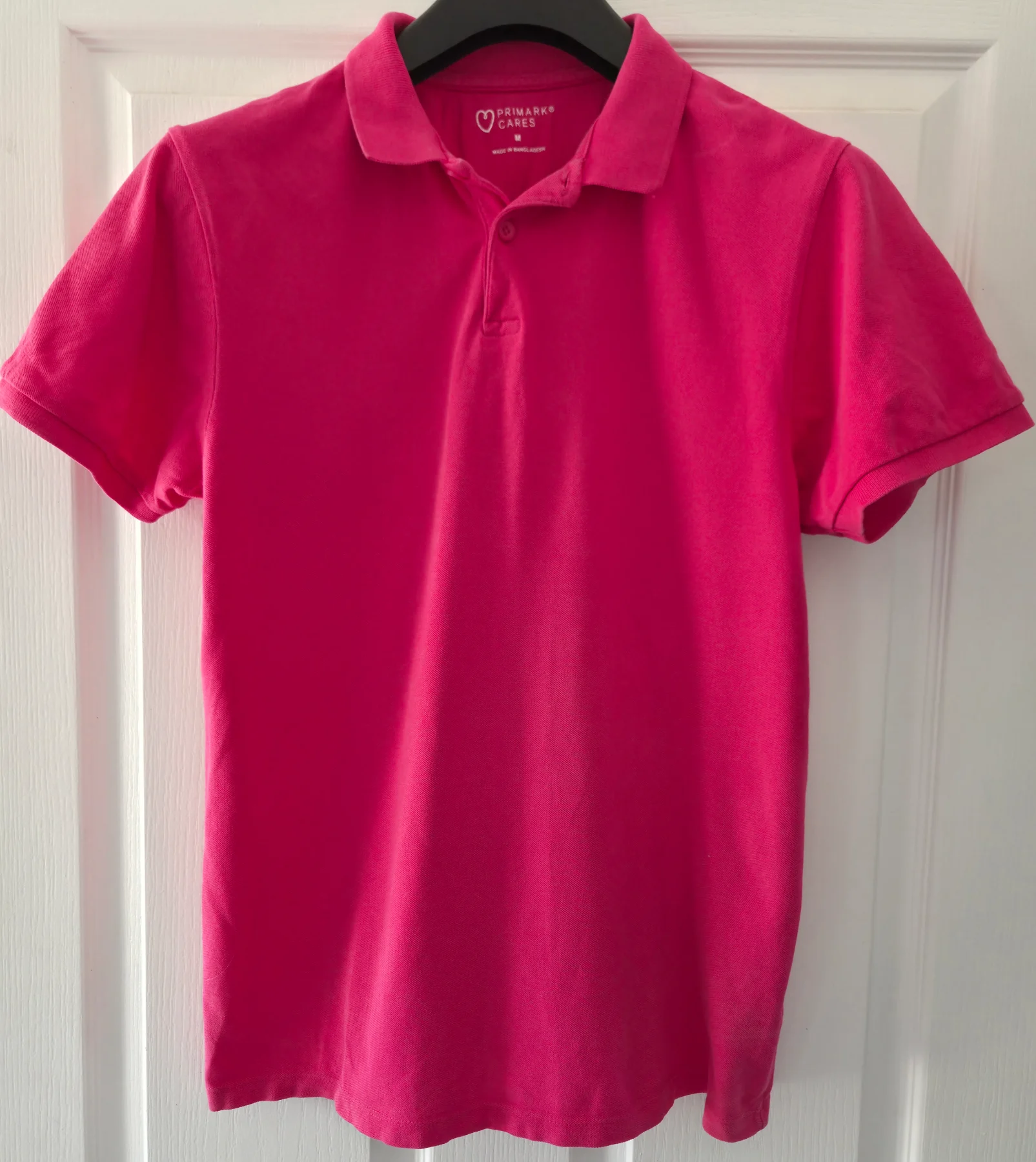 Primark Bright Pink 100% Cotton Polo Shirt Size M