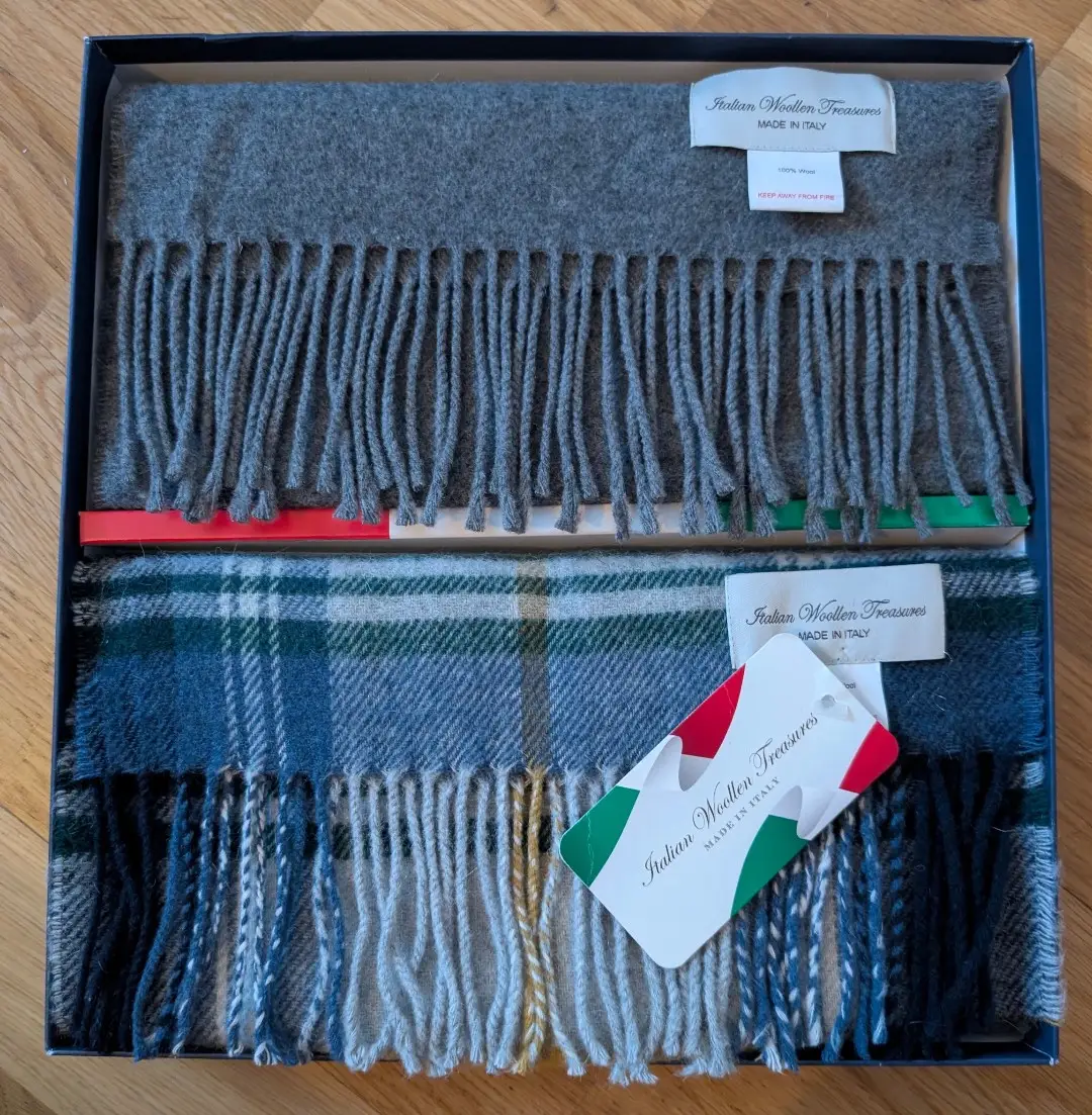 New 100% Wool Scarfs Scarves Gift Box Set