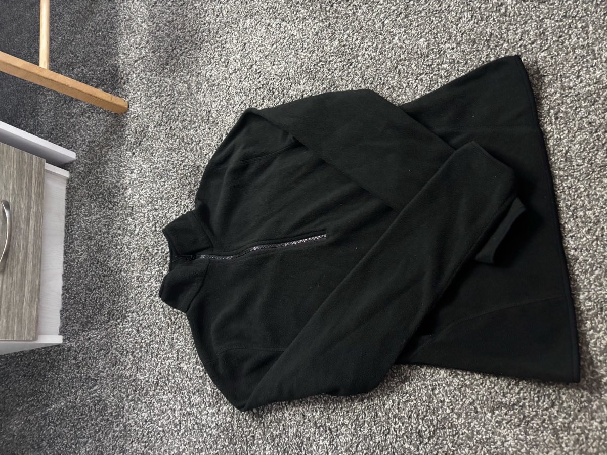 Primark Black Fleece 1/4 Zip Top
