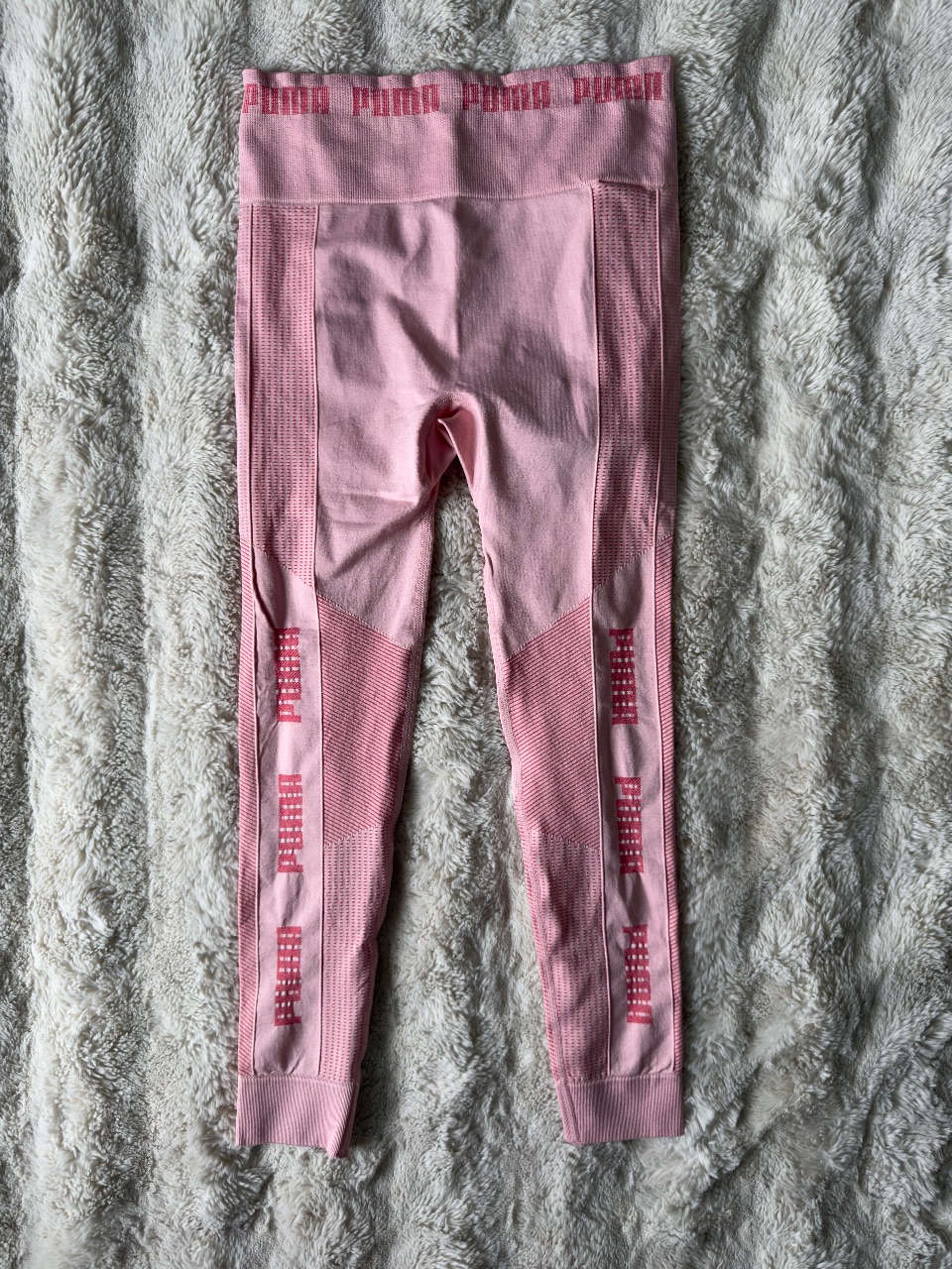 Puma EvoKNIT Pink Seamless Leggings UK 6 XS High Waist Gym Yoga Activewear NWT