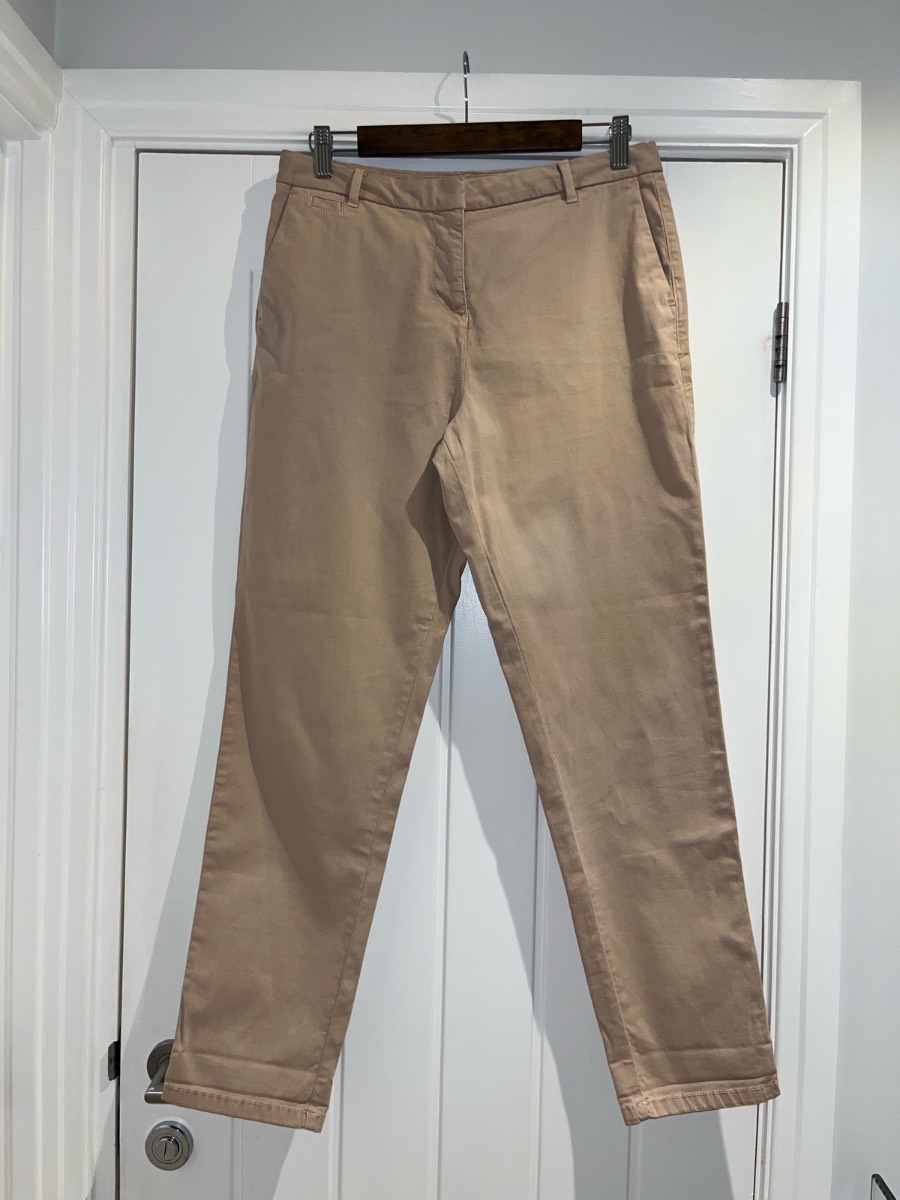 M&S Collection Beige Camel Cotton Women’s Chino Trousers