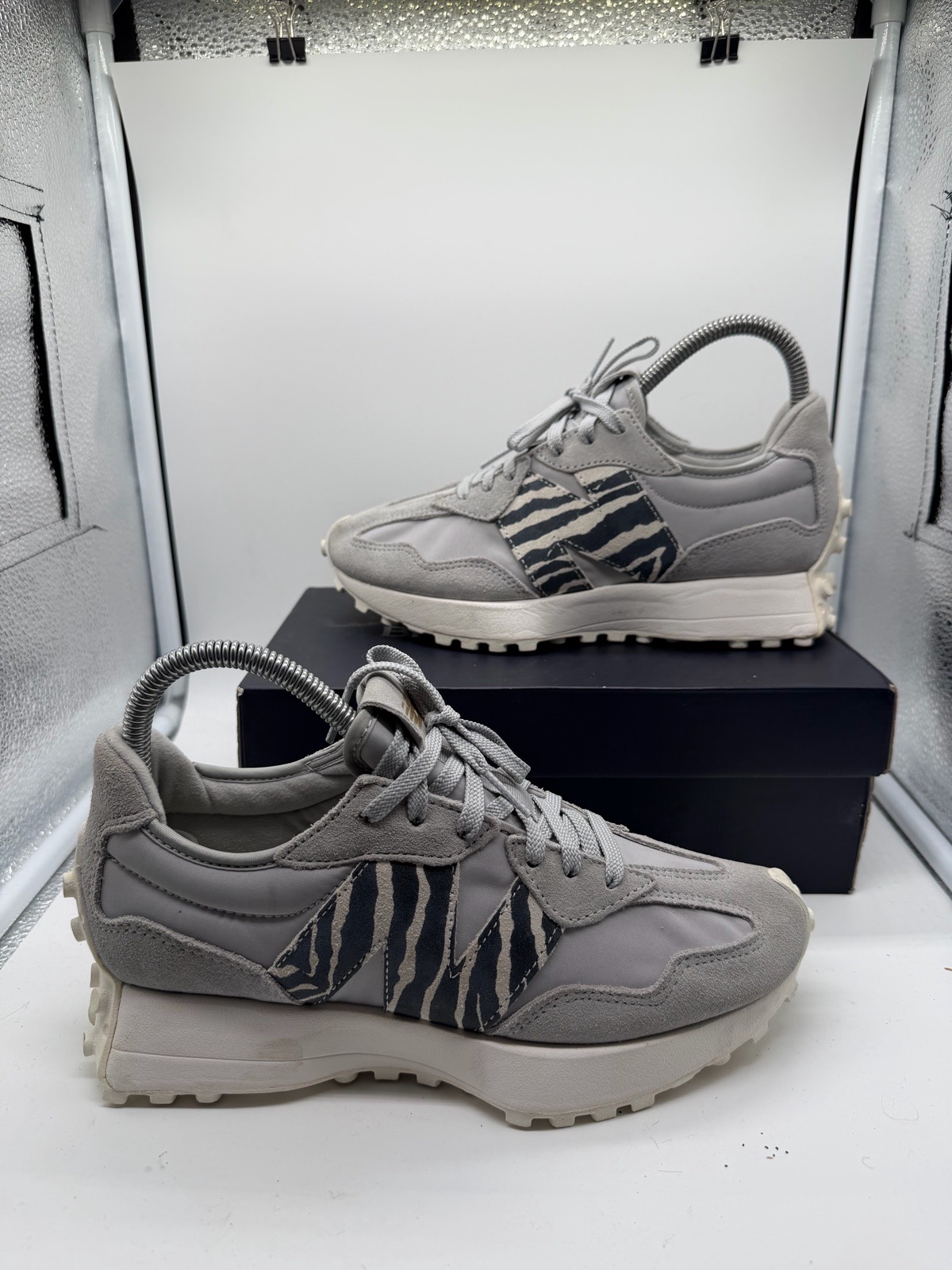New Balance 327 ‘raincloud zebra’ women’s trainers size uk 4.5