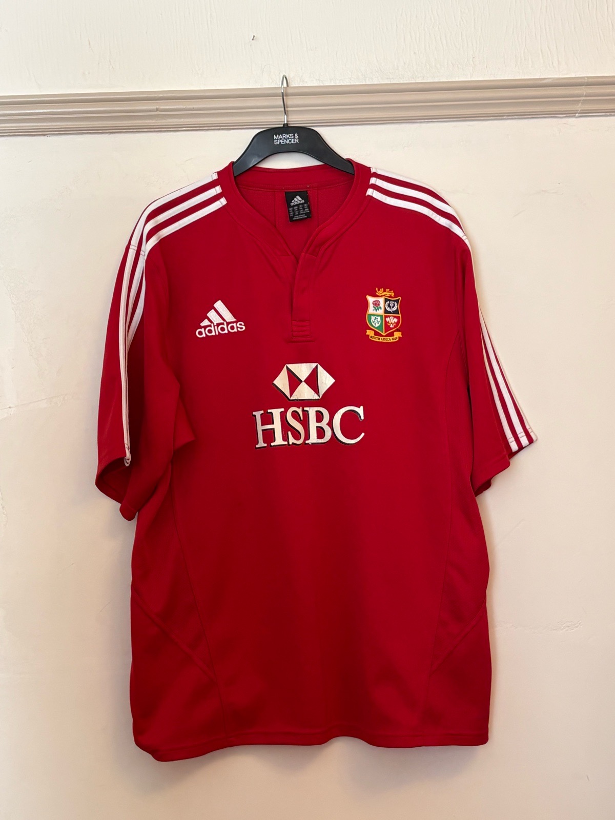 Adidas British & Irish lions South Africa tour 2009 rugby jersey adults size uk 2XL