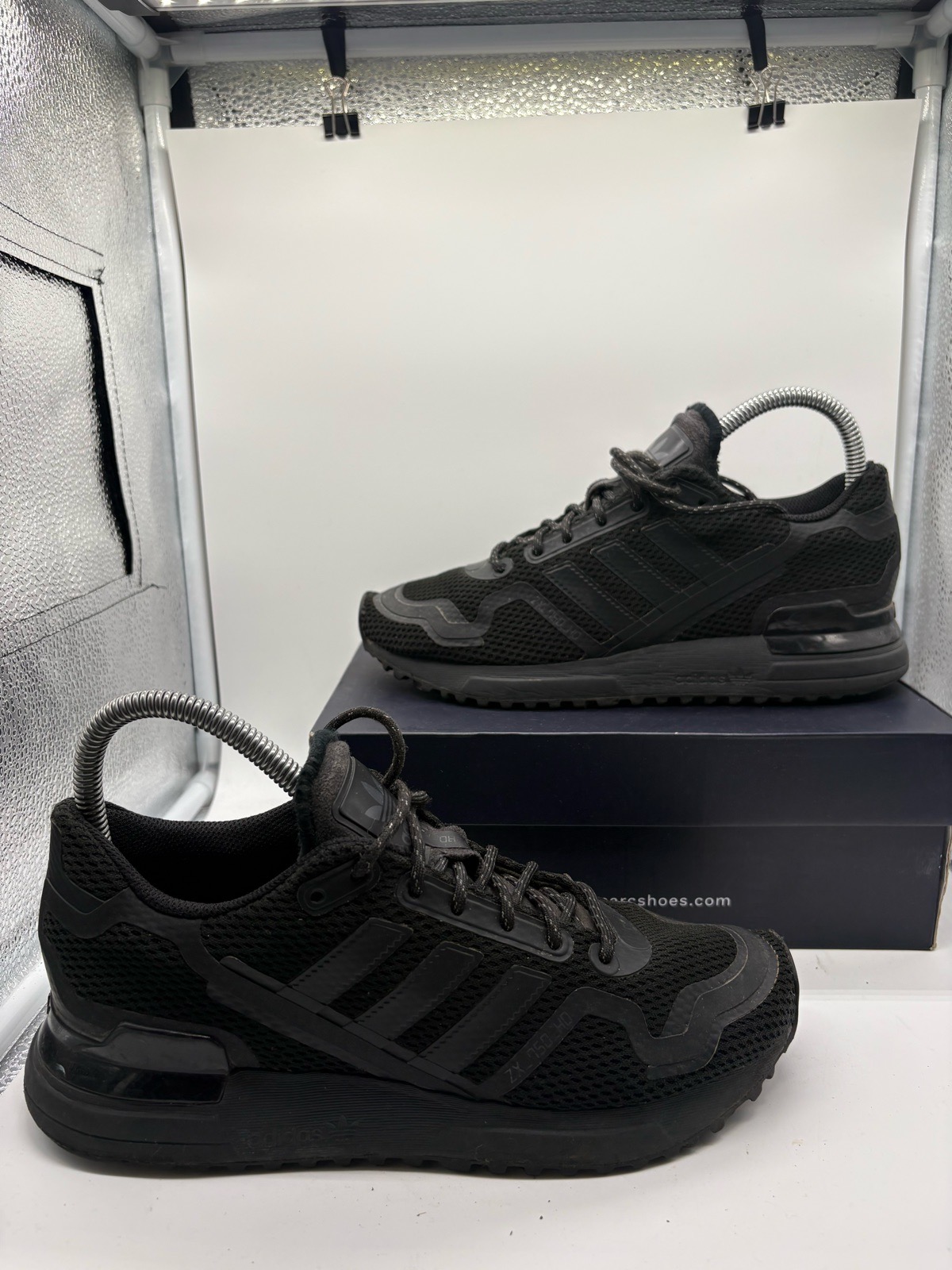 Adidas ZX 750 HD boys school triple black trainers size uk 5