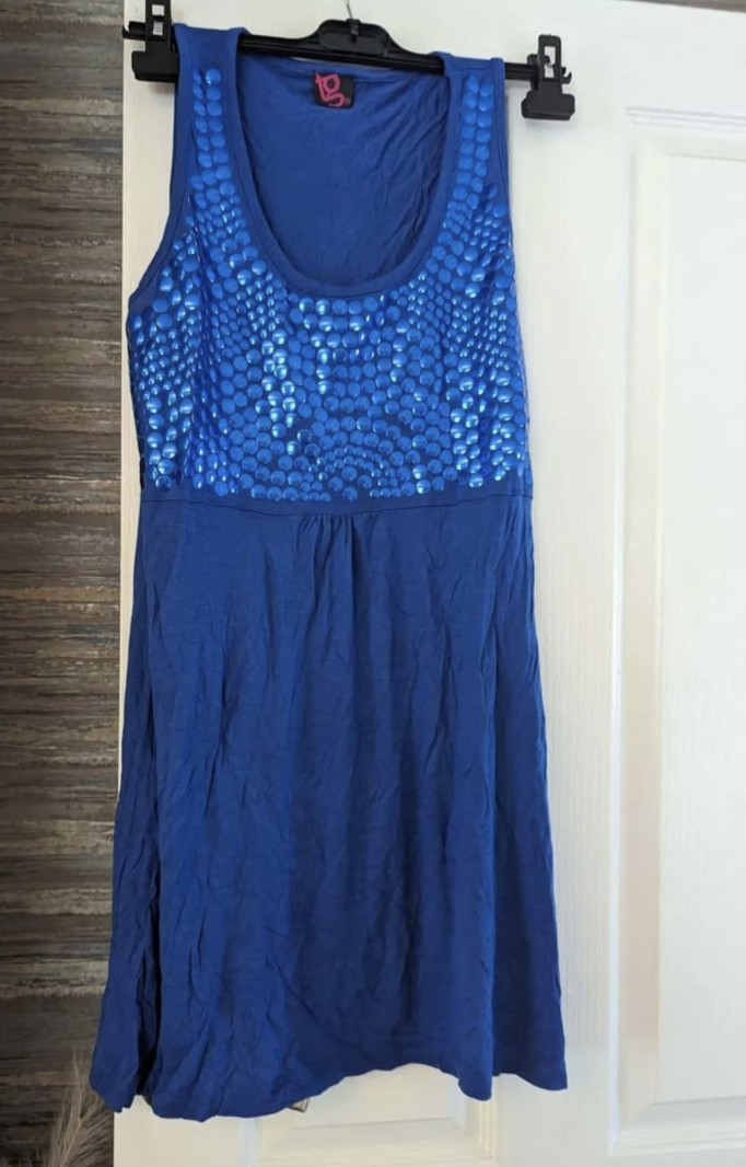 NEW ROYSL BLUE GLITTER BODICE TOP 16